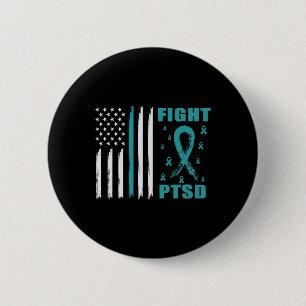 Badge Rond 5 Cm Combattre Le Ruban Turquoise Ptsd Et Son Indicateu