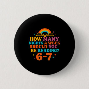 Badge Rond 5 Cm Combien de nuits par semaine devriez-vous lire 67