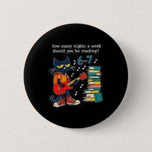 Badge Rond 5 Cm Combien de nuits par semaine devriez-vous lire 6-7