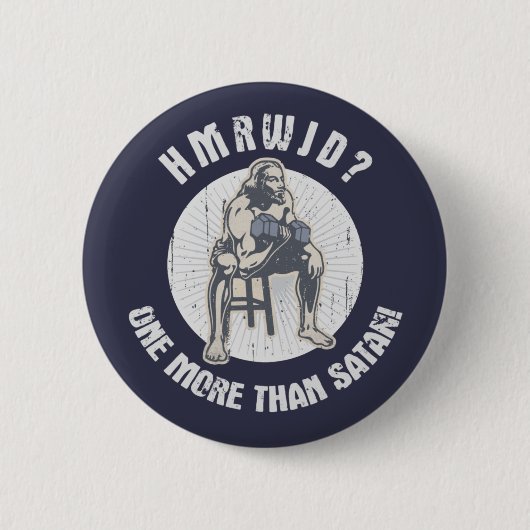 Badge Rond 5 Cm Combien de Reps (Devant)