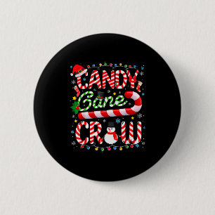 Badge Rond 5 Cm Combinaison de Noël Candy Cane Crew pour adultes h