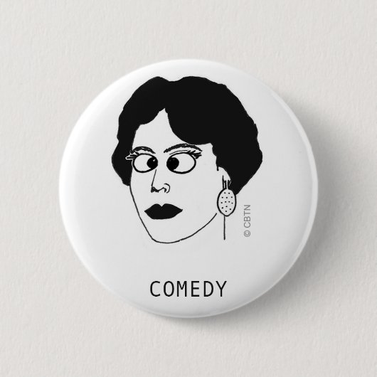 Badge Rond 5 Cm Comédie - BOUTON (Devant)