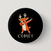 Badge Rond 5 Cm Comet Santas Reindeers Family Matching Outfit Chri (Devant)