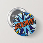 Badge Rond 5 Cm Comic Book Pop Art BOOM! (Devant & derrière)