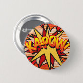 Badge Rond 5 Cm Comic Book Pop Art KA-POW! (Devant & derrière)
