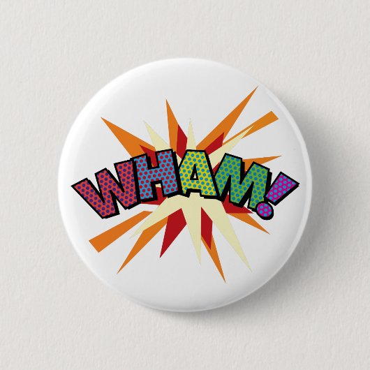 Badge Rond 5 Cm Comic Book Pop Art WHAM! (Devant)