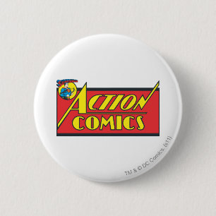 Badge Rond 5 Cm Comics d'action - Superman