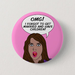 BADGE ROND 5 CM COMICS RÉTRO