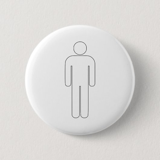 Badge Rond 5 Cm Comique classique de silhouette universelle de (Devant)