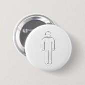 Badge Rond 5 Cm Comique classique de silhouette universelle de (Devant & derrière)