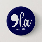 Badge Rond 5 Cm comma la kamala harris 2024 (Devant)