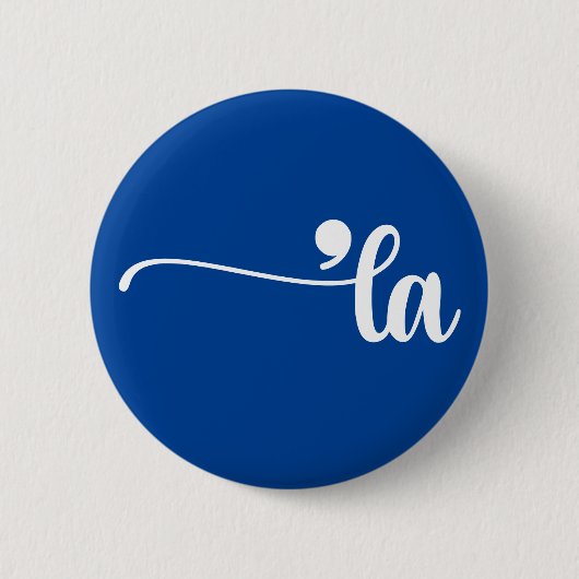 Badge Rond 5 Cm Comma La | Kamala Harris Blue (Devant)