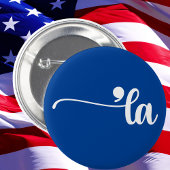 Badge Rond 5 Cm Comma La | Kamala Harris Blue