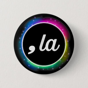 Badge Rond 5 Cm Comma La - Kamala Harris cool couleur Harris 2024
