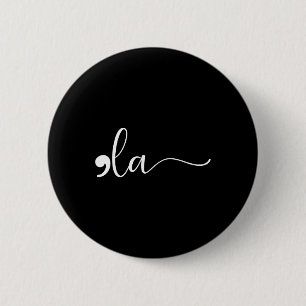 Badge Rond 5 Cm Comma La Kamala Harris Ponctuation La Election Vot