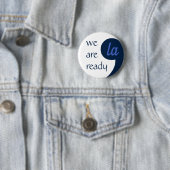Badge Rond 5 Cm Comma-LA pour Kamala Harris (En situation)