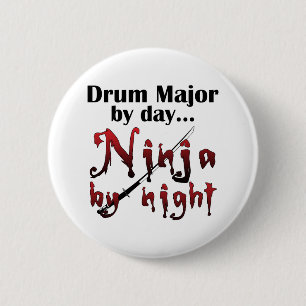 Badge Rond 5 Cm Commandant de tambour Ninja