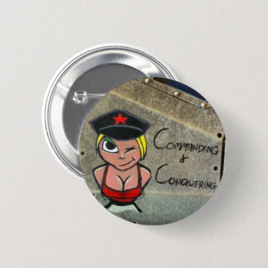 Badge Rond 5 Cm Commande et conquête (Devant & derrière)