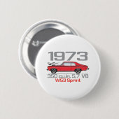 Badge Rond 5 Cm Commande personnalisée 1973 350 cu.in.57 V8 W53 Sp (Devant & derrière)