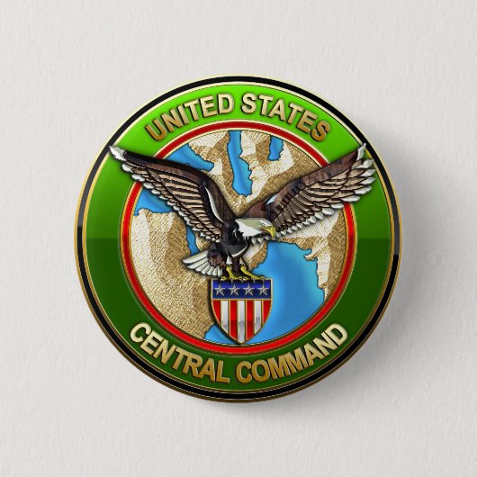 Badge Rond 5 Cm Commandement central des États-Unis (Devant)