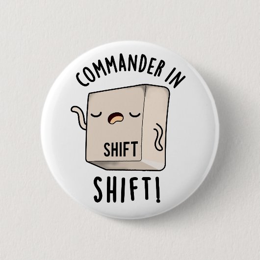 Badge Rond 5 Cm Commander En Chemise Drôle Clavier Pun (Devant)