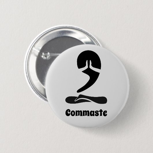 Badge Rond 5 Cm Commaste Button (Devant & derrière)