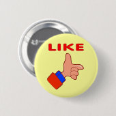 Badge Rond 5 Cm Comme Doigt, bouton (Devant & derrière)