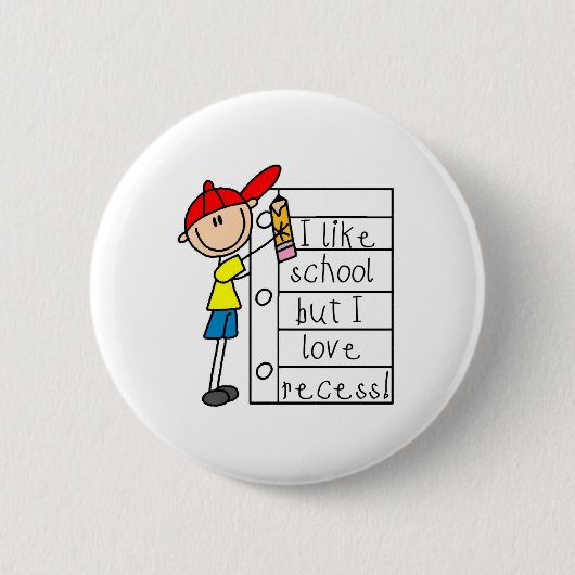 Badge Rond 5 Cm Comme le renfoncement d'amour d'école (Devant)