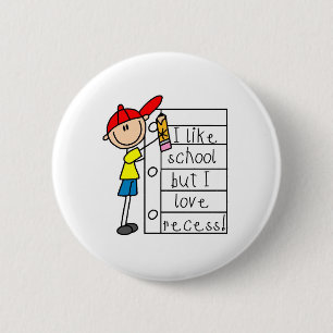 Badge Rond 5 Cm Comme le renfoncement d'amour d'école