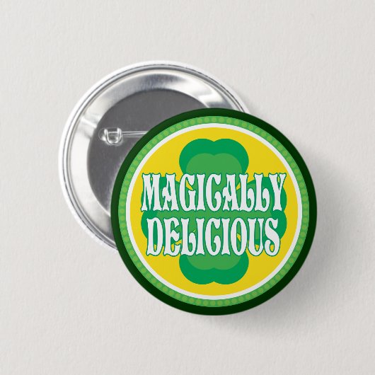 Badge Rond 5 Cm Comme par magie délicieux (Devant & derrière)