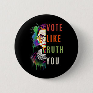 Badge Rond 5 Cm Comme Ruth Vous A Envoyé Colorado Art Féministe