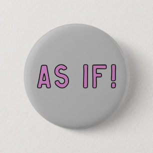 Badge Rond 5 Cm Comme Si ! Pastel Rose Sur Grey