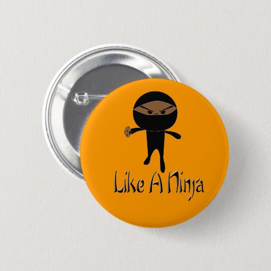 Badge Rond 5 Cm Comme un Ninja (Devant & derrière)