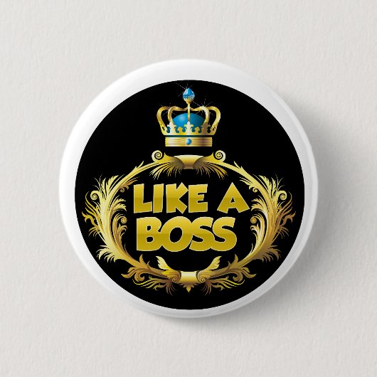 Badge Rond 5 Cm Comme un patron ! (Devant)