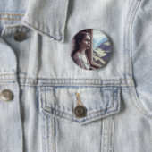 Badge Rond 5 Cm 'Comme un Téméraire dans une Trance' (En situation)