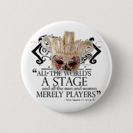Badge Rond 5 Cm Comme vous l'aimez pour citer (Devant)