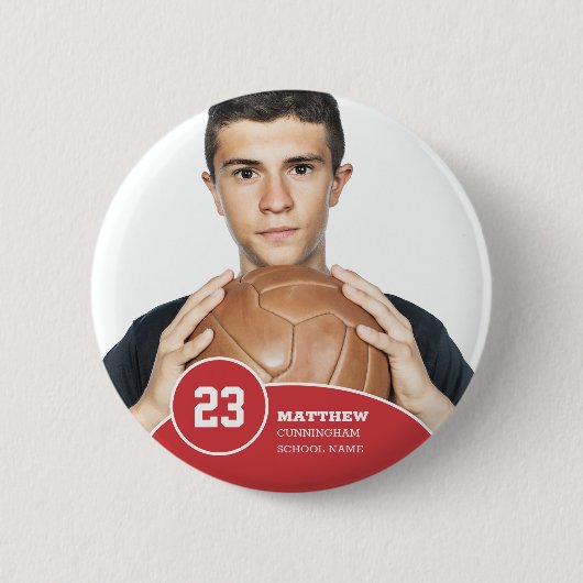 Badge Rond 5 Cm Commémoration moderne Preppy Joueurs de l'équipe s (Devant)