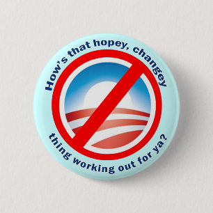 Badge Rond 5 Cm Comment cette chose de Hopey Changey établissant