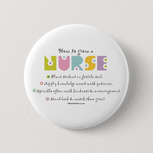Badge Rond 5 Cm Comment élever une infirmière (Devant)