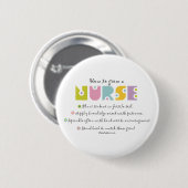 Badge Rond 5 Cm Comment élever une infirmière (Devant & derrière)