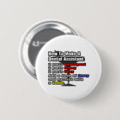 Badge Rond 5 Cm Comment faire un assistant dentaire (Devant & derrière)