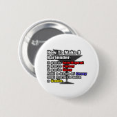 Badge Rond 5 Cm Comment faire un barman (Devant & derrière)