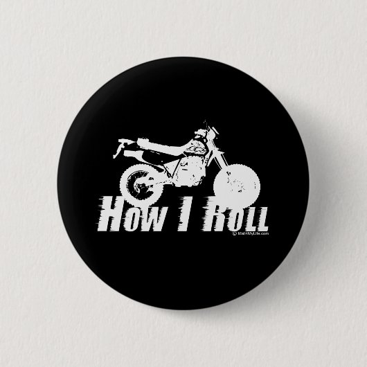 Badge Rond 5 Cm Comment je roule (Devant)