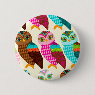 Badge Rond 5 Cm Comment maintenant petits hiboux ?