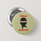 Badge Rond 5 Cm commissaire aux comptes de ninja (Devant & derrière)