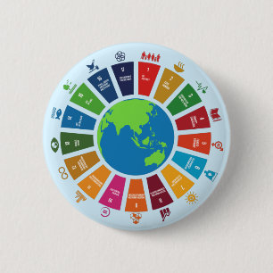 Badge Rond 5 Cm Communauté de plaidoyer pour les objectifs de dura
