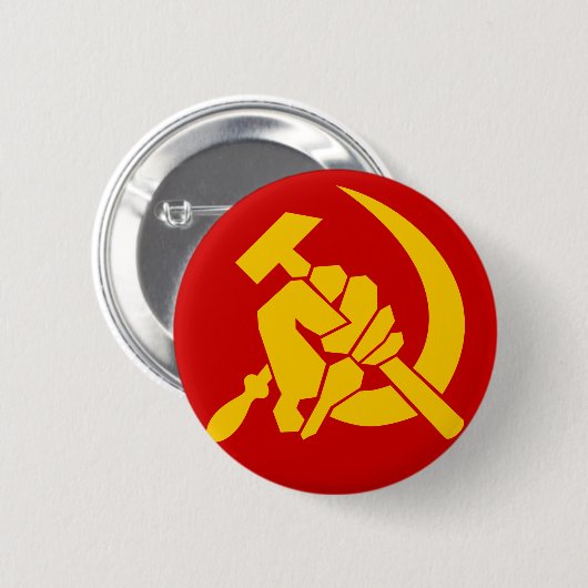 BADGE ROND 5 CM COMMUNISME (Devant & derrière)