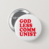 Badge Rond 5 Cm Communiste athée (Devant & derrière)