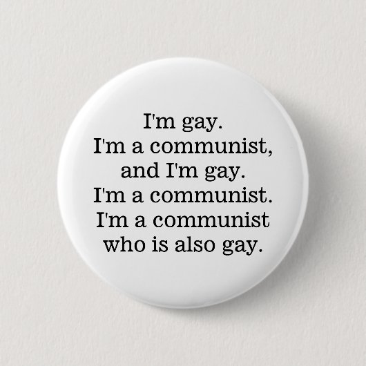 Badge Rond 5 Cm communiste gai (Devant)