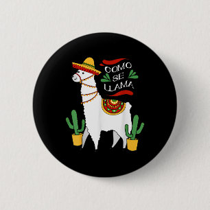 Badge Rond 5 Cm Como Se Llama Cactus Cute Cinco De Mayo Boire Shir